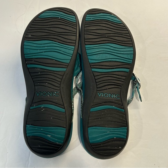 Vionic Women’s Karina Orthaheel Arch Support Teal Sandals Sz 8, Snake Strap - Picture 5 of 7